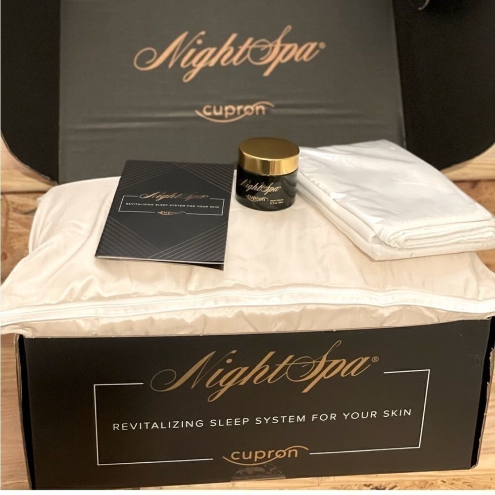 New Cupron Night Spa Night Cream,Skin Defense Pillowcase Memory Foam Bed Pillow